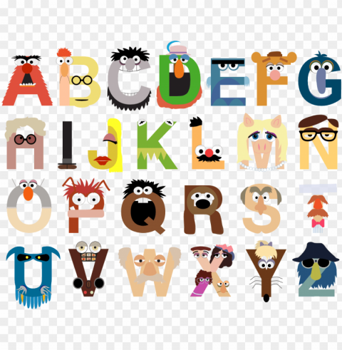 alphabet a to z picture - muppets alphabet Clear PNG photos