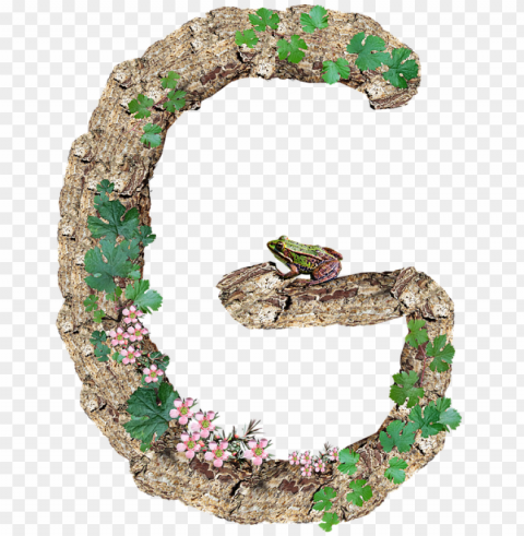 alphabet letter g rustic timber bark - alphabet Isolated Element with Clear PNG Background