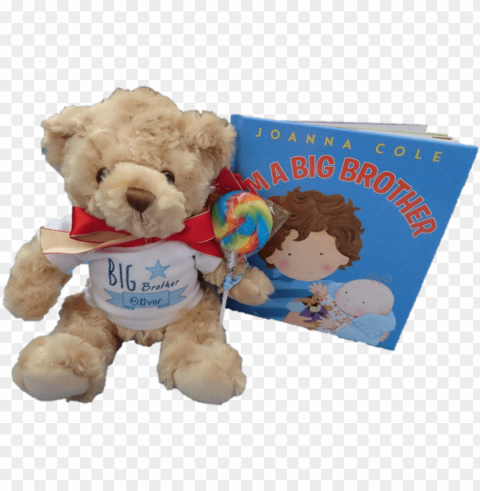 am a big brother doll and book bundle PNG isolated