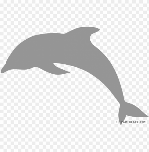 amazing dolphin clipart - dolphin black outline Transparent Background PNG Isolated Character