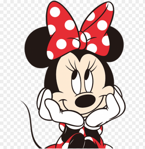 amazing minnie mouse cartoon face minnie mouse lovers - minnie mouse vector Transparent Background PNG Isolated Character