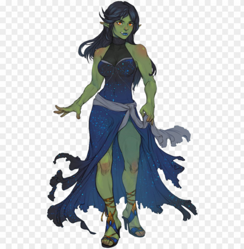amber harris - female half orc warlock Free PNG download PNG transparent with Clear Background ID e01ad51b