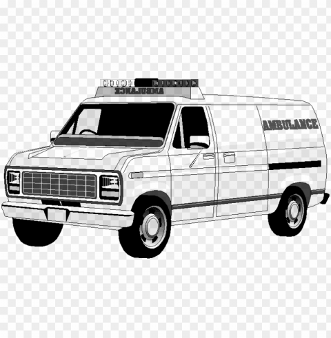 ambulance Isolated Artwork on Clear Transparent PNG