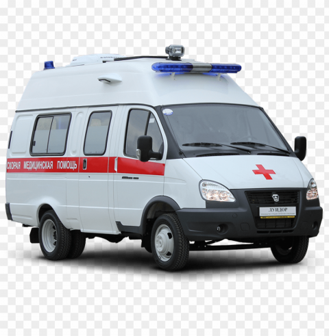 ambulance Isolated Artwork on Transparent Background PNG