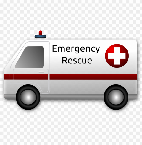 ambulance Isolated Character in Clear Transparent PNG