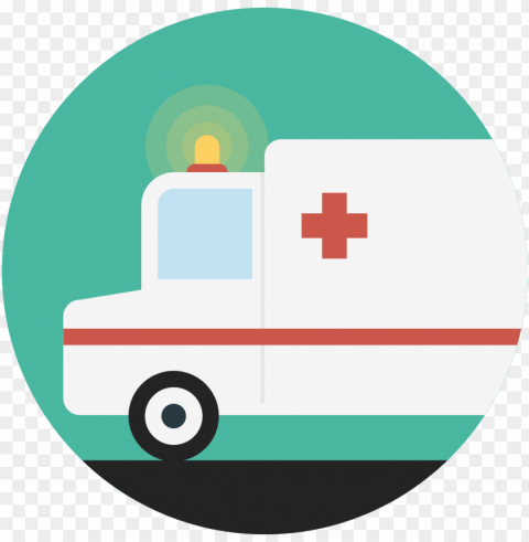 ambulance Isolated Character in Transparent Background PNG