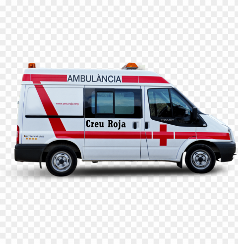 ambulance Isolated Character in Transparent PNG
