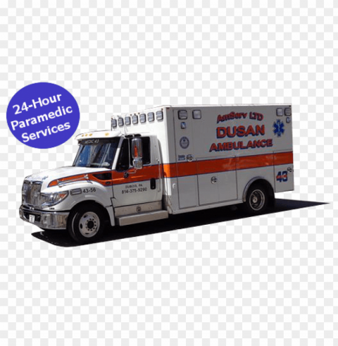 ambulance Isolated Character in Transparent PNG Format