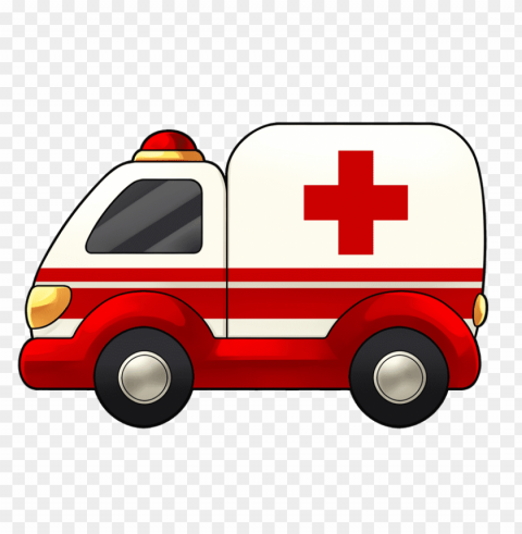 ambulance Isolated Character on Transparent PNG