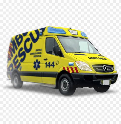 ambulance Isolated Character with Transparent Background PNG