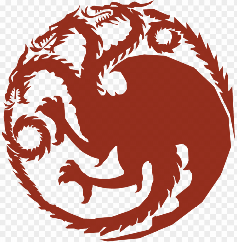 ame of thrones clip art - house targaryen sigil High Resolution PNG Isolated Illustration
