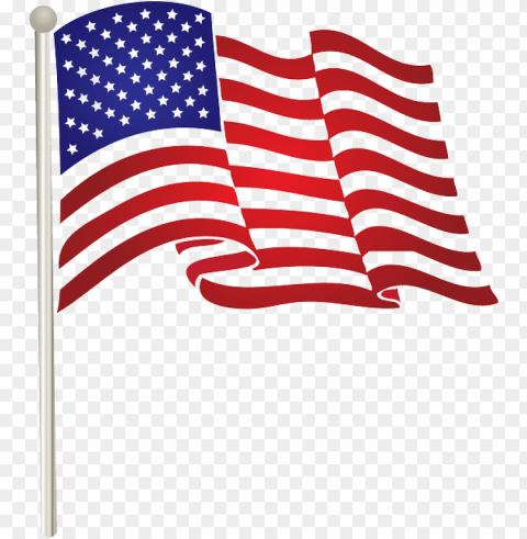 american flag clipart fourth july - american flag clip art PNG with Transparency and Isolation