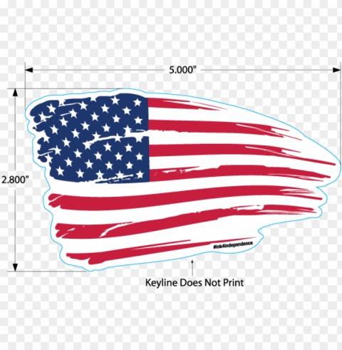 american flag graphic decal - transparent us flag Clear Background PNG with Isolation