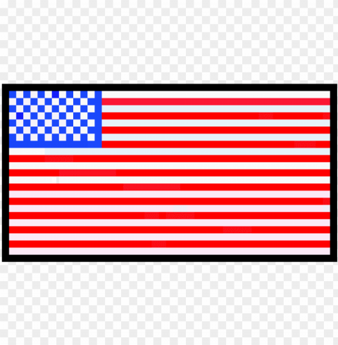 american flag pixel art template free by deviant-miners - pixel art Transparent Background PNG Isolated Icon