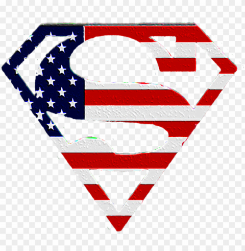 american flag superman shield adult pull - logo superman bendera amerika Clean Background Isolated PNG Object