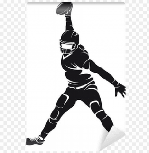 american football player silhouette wall mural pixers - american football woman silhouette PNG clipart