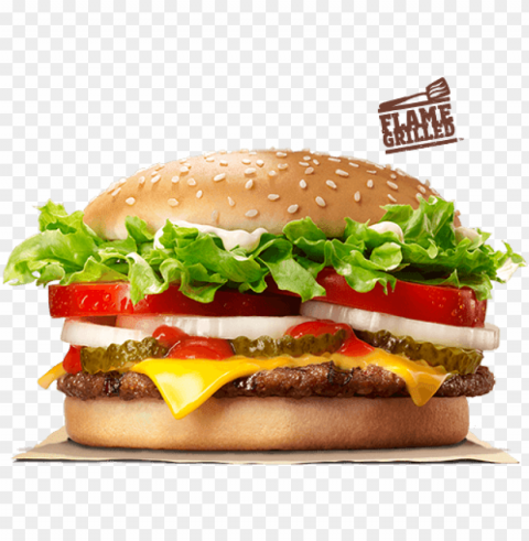 america's favorite burger - burger king whopper with cheese PNG transparent photos library