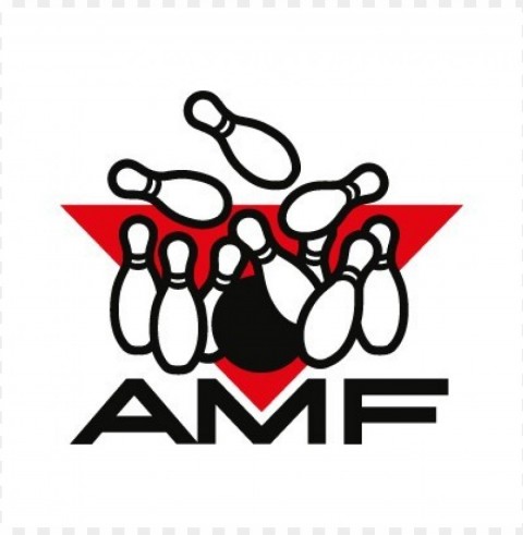 amf bowling logo vector PNG Image with Isolated Graphic Element