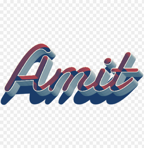 amit 3d letter name - amit name logo Free PNG