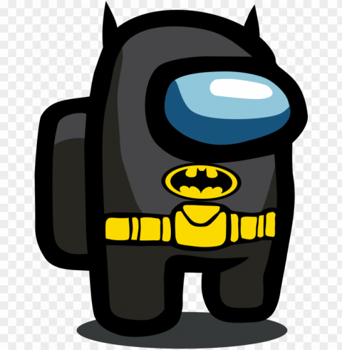 among us batman characters clipart PNG transparent pictures for projects