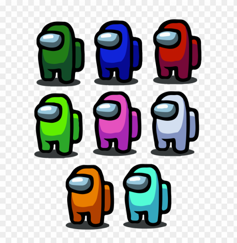 Among Us Characters Picture Transparent Background PNG Artworks