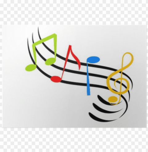 an illustration of colorful music notes made with line - music notes clip art Clear background PNGs