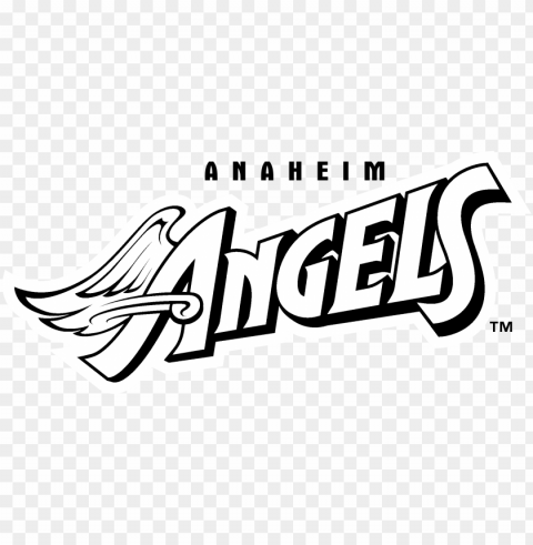 anaheim angels logo black and white Transparent PNG Illustration with Isolation