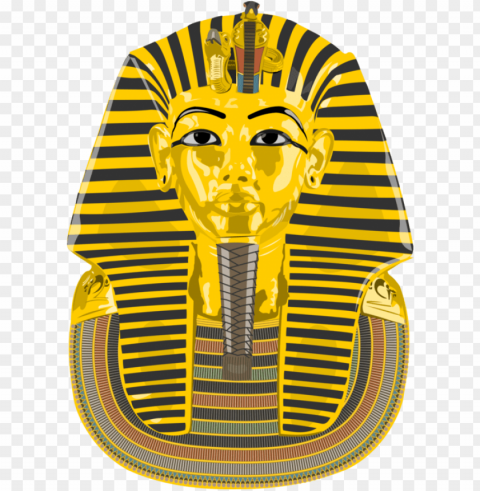 ancient egypt mask of tutankhamun pharaoh egyptian - king tut clipart Isolated Artwork with Clear Background in PNG