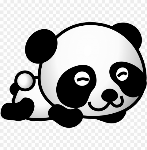 anda nose - cute panda clipart Isolated Design in Transparent Background PNG