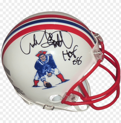 andre tippett autographed new england patriots mini - signed tom brady helmet - riddell throwback authentic High-quality PNG images with transparency