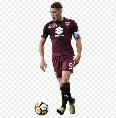 andrea belotti jersey torino fc italy national football team serie a Isolated Item on Clear Background PNG