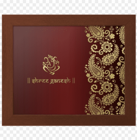 anesh traditional hindu wedding card design india - indian desi PNG Isolated Object on Clear Background