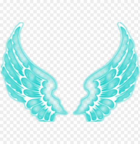 #angel #angels #wing #wings #fairy #ftestickers #blue - neon angel wings Free PNG