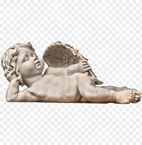 angel cherub lying - sleeping baby cherub baby angel statue PNG images with transparent elements