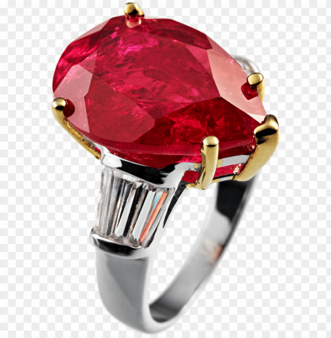 Angelina Red Cirolit Gold Ring - Nug Ri PNG Graphic With Isolated Transparency