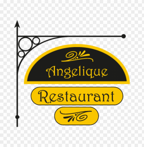 angelique restaurant vector logo download free PNG transparent designs