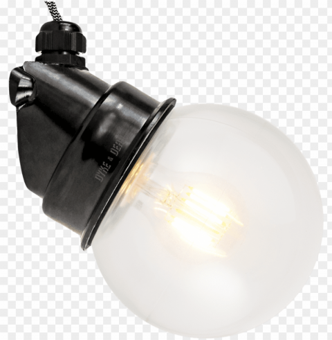 angled industrial bakelite wall light clear globe - light Transparent PNG images pack