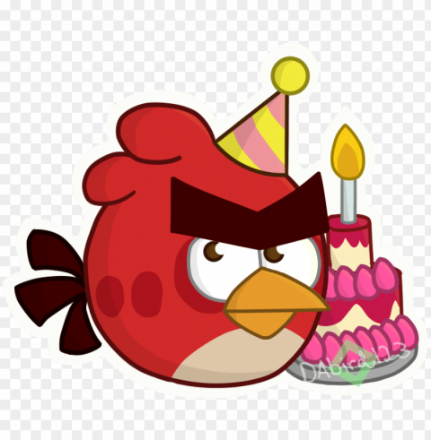 angry birds art happy bird - red angry bird happy birthday PNG images with transparent backdrop