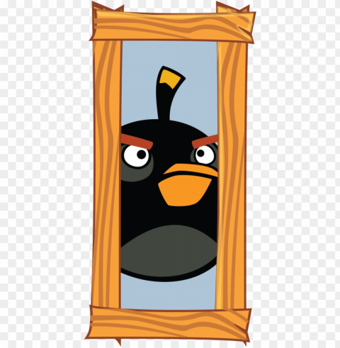 angry birds black bird badge 25x25cm Clear Background Isolated PNG Icon