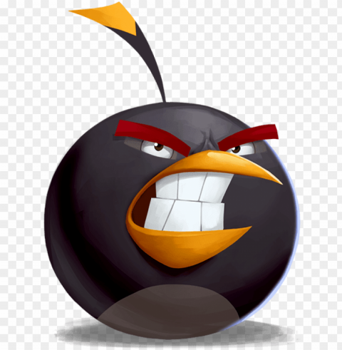 angry birds bomb angry PNG images no background
