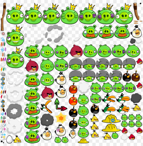 angry birds ingame birds Transparent Background Isolation in PNG Image