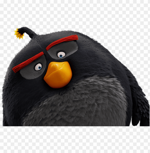 angry birds negro 2016 - storks and angry birds movie poster PNG Image with Transparent Isolated Graphic Element