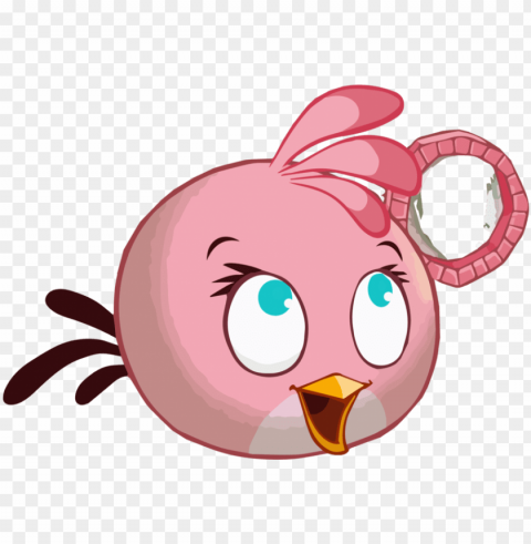 Angry Birds Pink Bird Transparent Background Isolated PNG Item