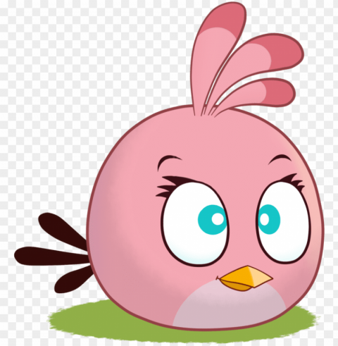 angry birds pink bird Transparent Background Isolation in HighQuality PNG