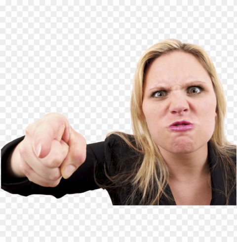 angry person photos - angry woma Isolated PNG Object with Clear Background