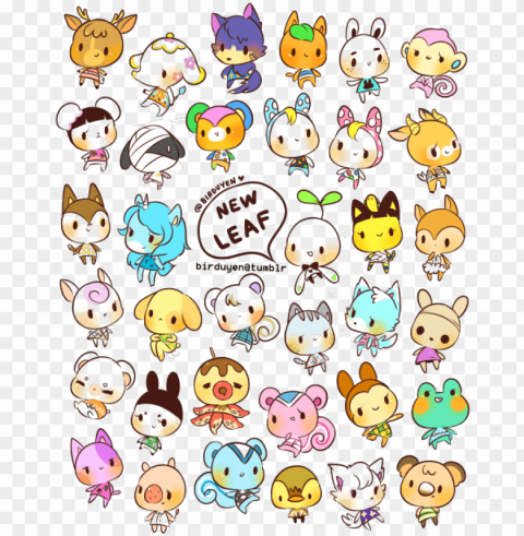 Animal Crossing New Leaf Drawings Isolated Icon On Transparent Background PNG