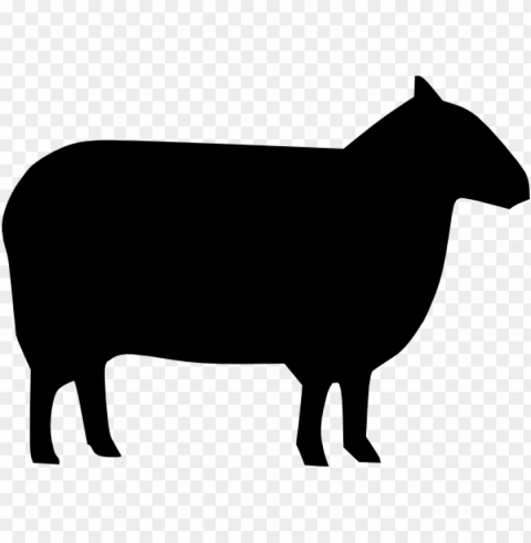 animal sheep black silhouette HighQuality PNG Isolated Illustration