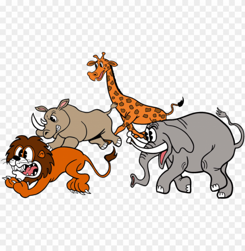 animals escaping from the zoo Transparent PNG Isolation of Item