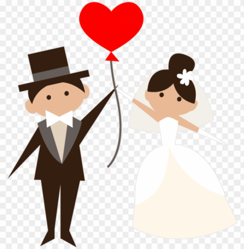 animated brides grooms wedding party stickers - bride and groom cartoon Transparent PNG Isolation of Item PNG transparent with Clear Background ID 1bdfc649