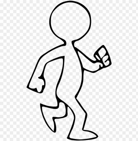 animation man walking - clipart black and white walk PNG Graphic with Transparency Isolation
